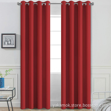 Rideaux occultants rouges 96 pouces de long